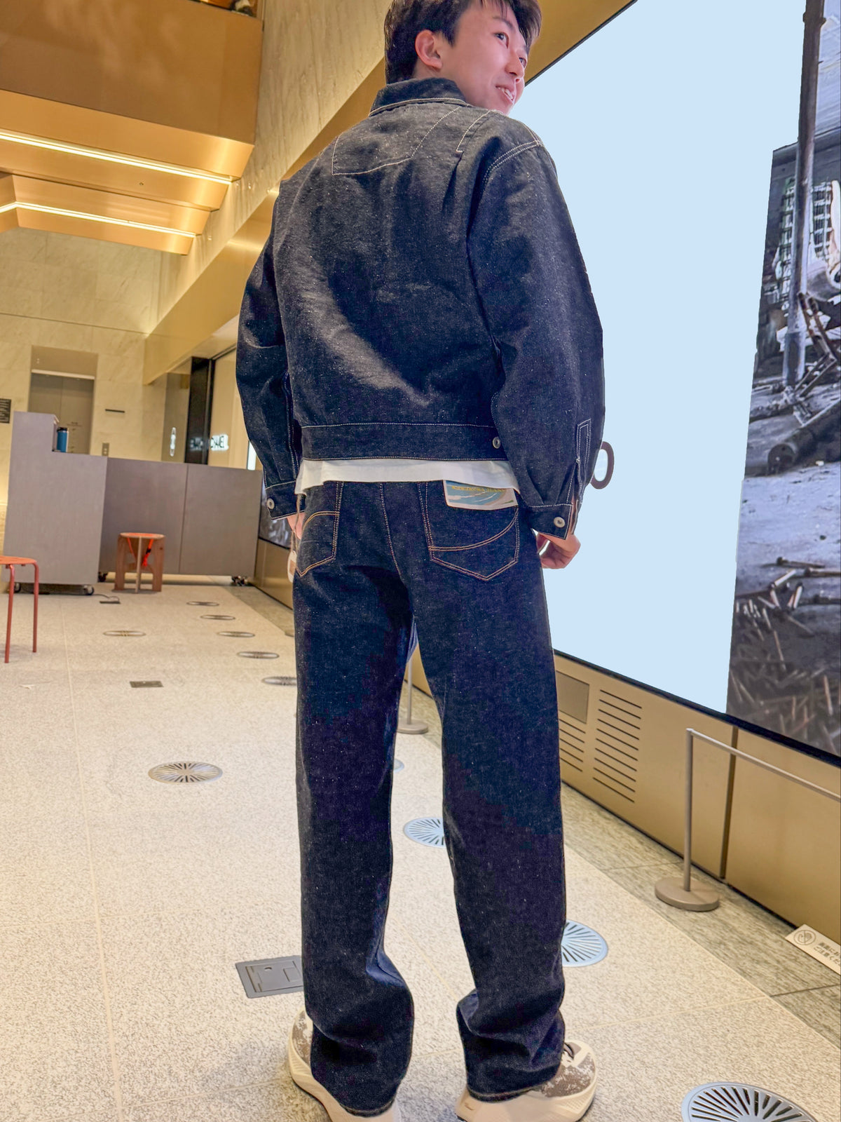 Wide Straight 5pocket Pants Indigo